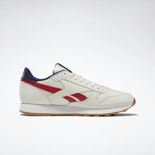 Reebok Classic Leather Shoes For Men Colour:Navy/Red